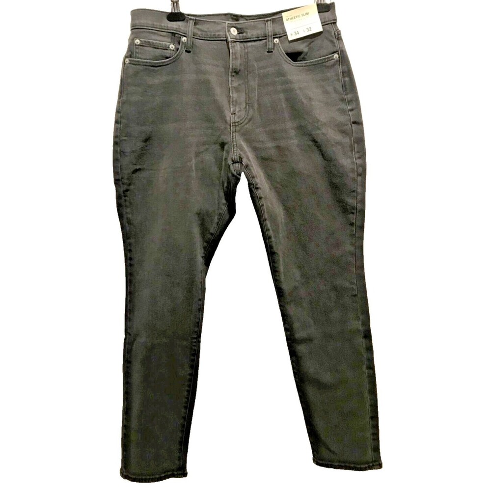 Abercrombie & Fitch Athletic Slim Denim Jeans Men 28x32 Gray MSRP $80